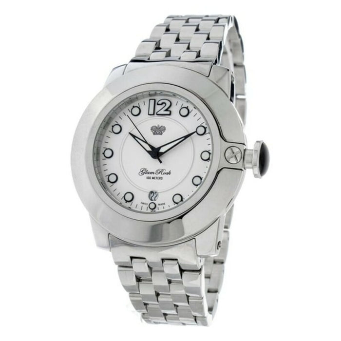 Glam Rock Gr32050bp Ladies Quartz Watch White 44mm