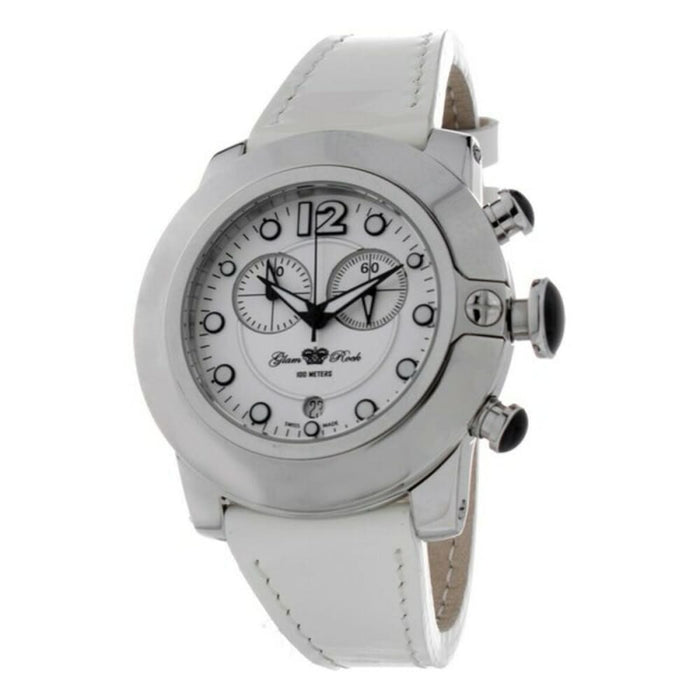 Glam Rock Gr32153 Ladies Quartz Watch White 44mm