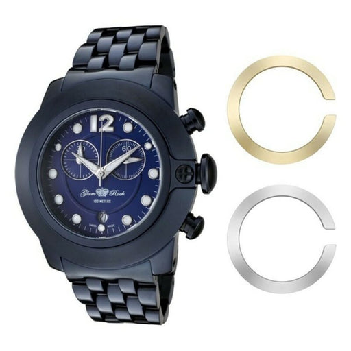 Glam Rock Gr32161 Ladies Quartz Watch Blue 44mm