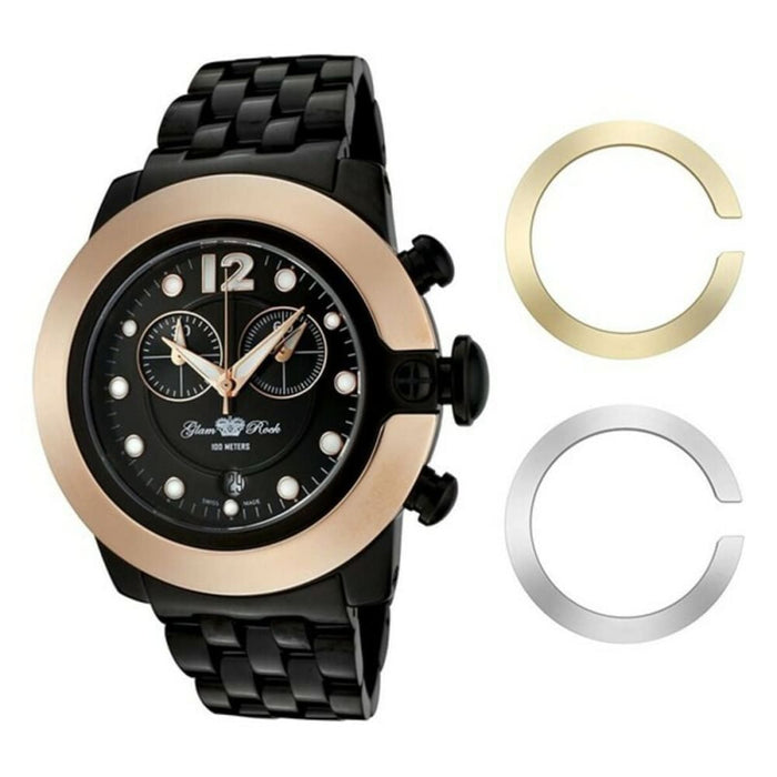 Glam Rock Gr32183 Men’s Quartz Watch Black 44 Mm