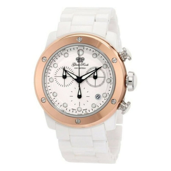 Glam Rock Gr50102 Ladies Quartz Watch White 42mm