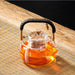 Glass Tea Pot With Weave Handle