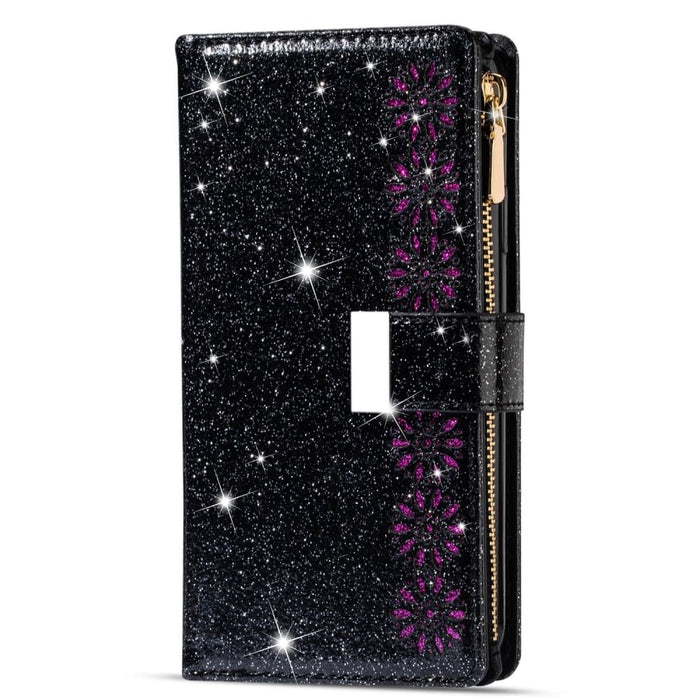 Glitter Zipper Leather Case For Samsung Galaxy z Fold 4