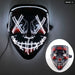 Glowing Cosplay El Wire Neon Mask Scary Skull Masquerade