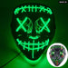 Glowing Cosplay El Wire Neon Mask Scary Skull Masquerade