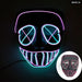 Glowing Cosplay El Wire Neon Mask Scary Skull Masquerade