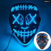 Glowing Cosplay El Wire Neon Mask Scary Skull Masquerade