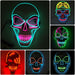 Glowing Neon Horror Skull Mask Party Decor Luminous