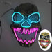 Glowing Neon Horror Skull Mask Party Decor Luminous