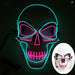 Glowing Neon Horror Skull Mask Party Decor Luminous