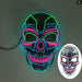 Glowing Neon Horror Skull Mask Party Decor Luminous