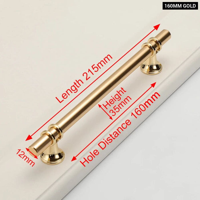 Gold Cabinet Handles Sleek Zinc Alloy Pulls