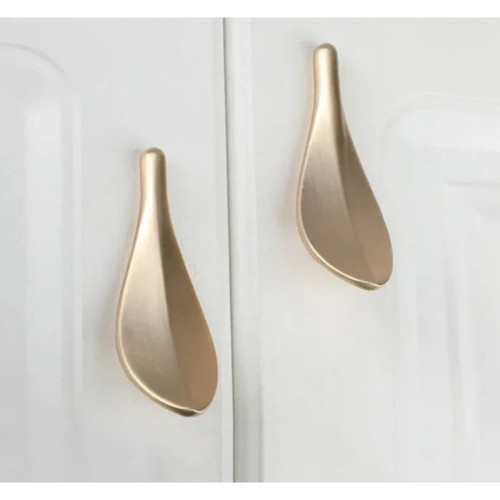 Gold Leaf Cabinet Handles For Kitchen And Furniture