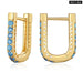 14k Gold Plated Cuff Earrings With Cubic Zircon 12 Colours