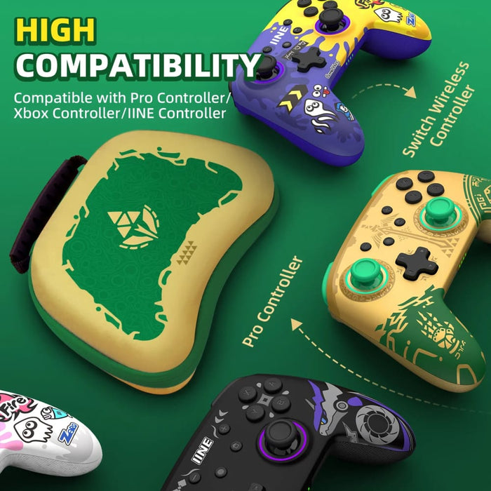 Golden-green Controller Storage Bag Compatible Pro