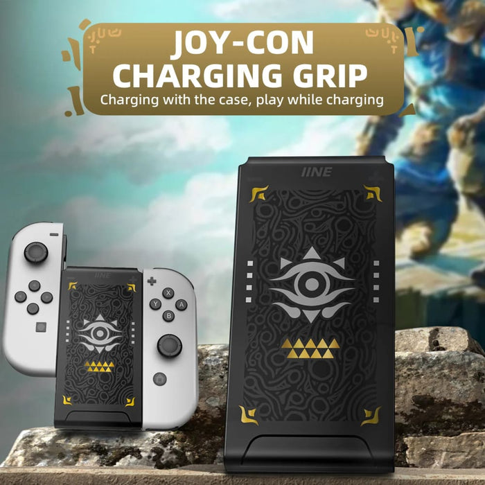 Golden-green Joypad Charging Grip Rectangle Shaped Dock