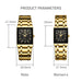 Golden Quartz Wristwatches For Female Male Fashion 30m