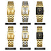 Golden Quartz Wristwatches For Female Male Fashion 30m