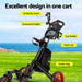 Golf Buggy Foldable Trolley Cart Swivel Wheel Umbrella