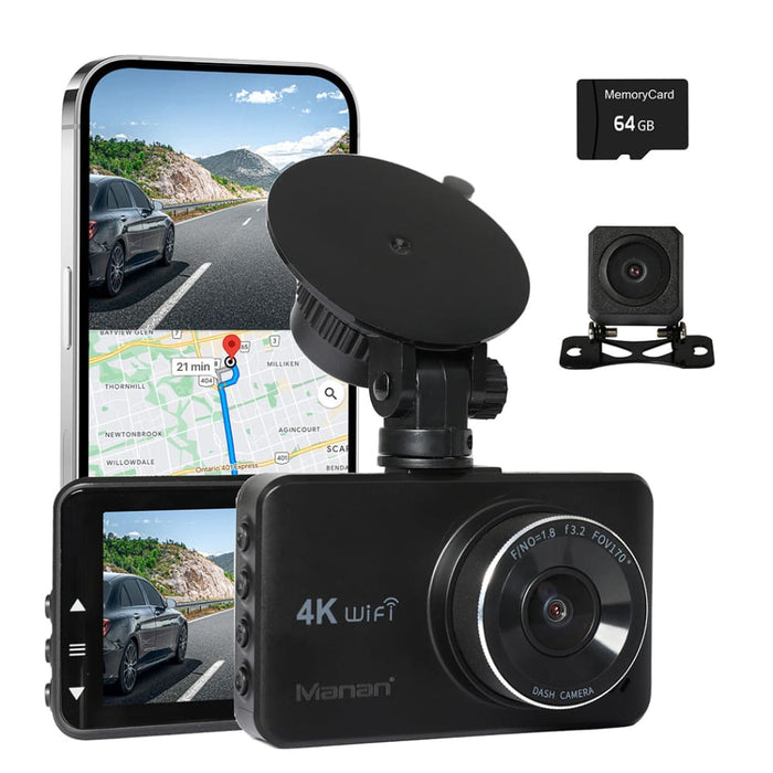 Goslash Picks 4k Car Dash Camera Front And Rear Dual Wifi