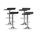 Goslash Picks 4x Bar Stools Faux Leather Chair Black