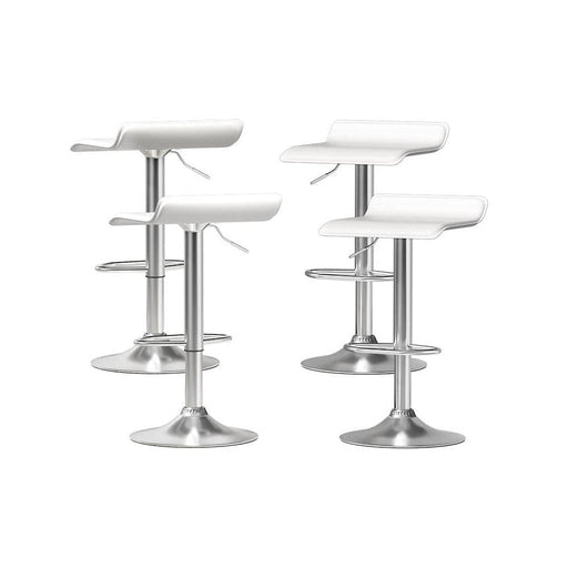 Goslash Picks 4x Bar Stools Faux Leather Chair White