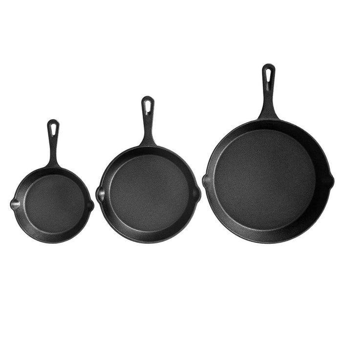 Goslash Picks Chef Non Stick Frying Pan Cast Iron 3pcs