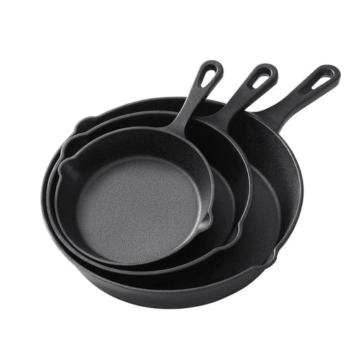 Goslash Picks Chef Non Stick Frying Pan Cast Iron 3pcs