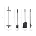 Goslash Picks Fireplace Tool Set 4 Pc Fire