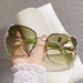 Gradient Rimless Sunglasses For Summer Beach Party Uv400