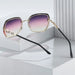 Gradient Rimless Sunglasses For Summer Beach Party Uv400