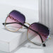 Gradient Rimless Sunglasses For Summer Beach Party Uv400