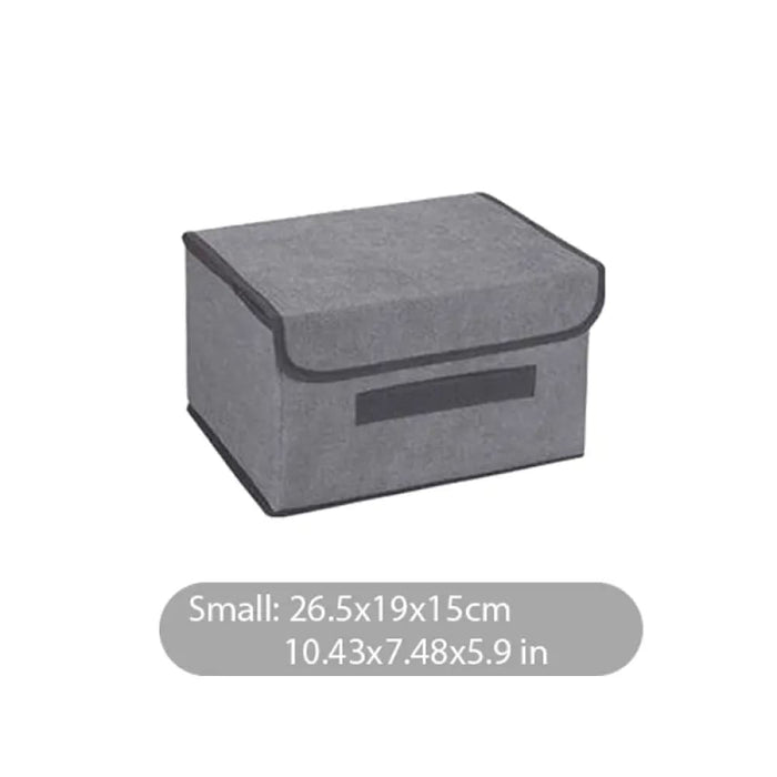 Gray Foldable Non Woven Fabric Storage Box For Home