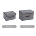 Gray Foldable Non Woven Fabric Storage Box For Home