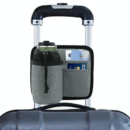 Gray Luggage Storage Bag With Cup Holder