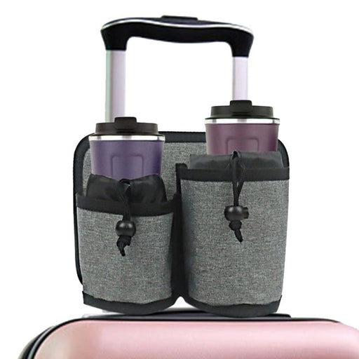 Gray Travel Cup Holder For Luggage