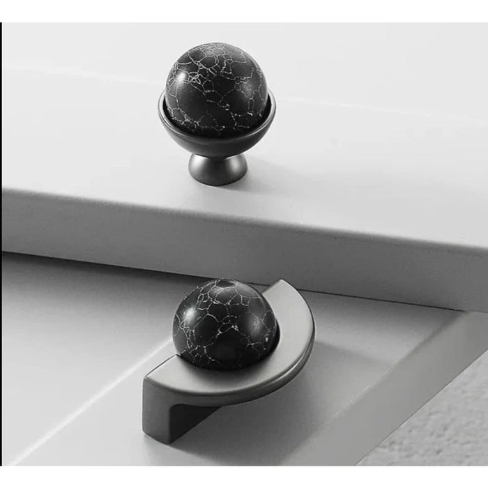 Gray Zinc Alloy Cabinet Knobs And Handles For Kitchen