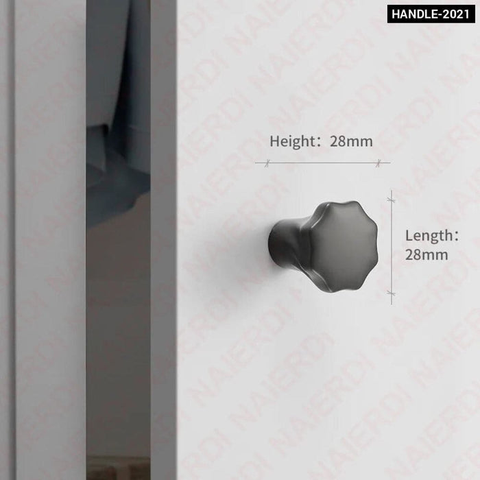 Gray Zinc Alloy Cabinet Knobs And Handles For Kitchen