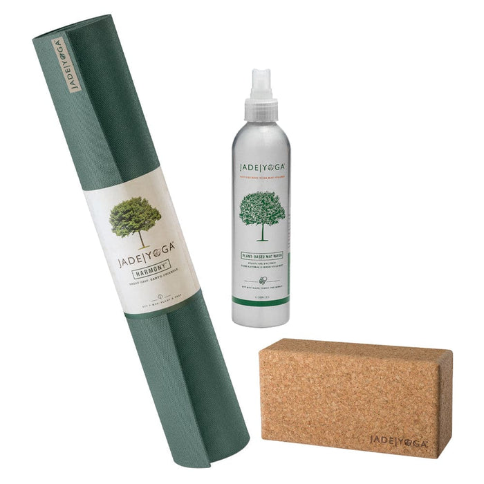 Green Harmony Mat Cork Block And Wash Kit