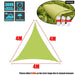 Green Regular Triangle Sunshade Outdoor Sun Shelter