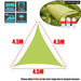 Green Regular Triangle Sunshade Outdoor Sun Shelter