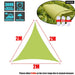 Green Regular Triangle Sunshade Outdoor Sun Shelter