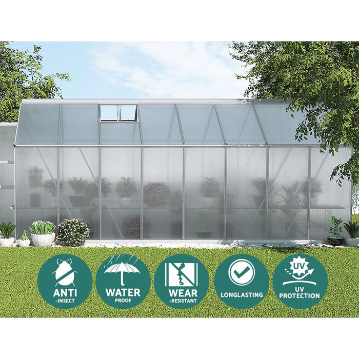 Greenfingers Aluminium Greenhouse Polycarbonate Green House