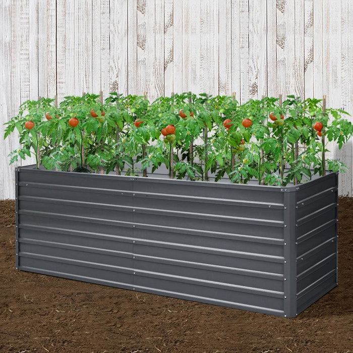 Greenfingers Garden Bed 240x80x77cm Galvanised Raised Steel