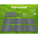 Greenfingers Garden Bed 2pcs 130x130x46cm Galvanised Steel