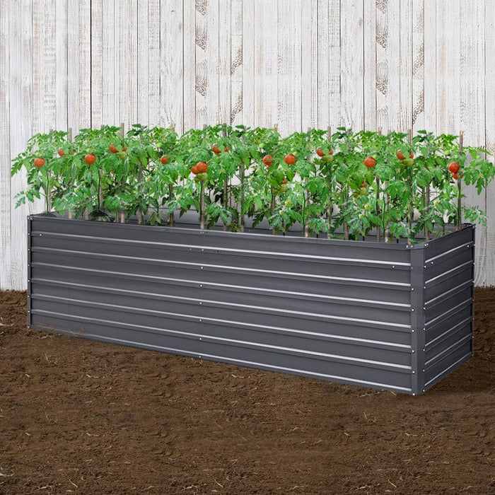 Greenfingers Garden Bed 320 x 80 77cm Galvanised Steel