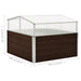 Greenhouse Brown 100x100x85 Cm Galvanised Steel Apioo