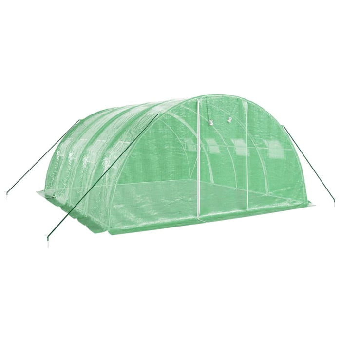 Greenhouse With Steel Frame Green 16 M² 4x4x2 m Tonnblo