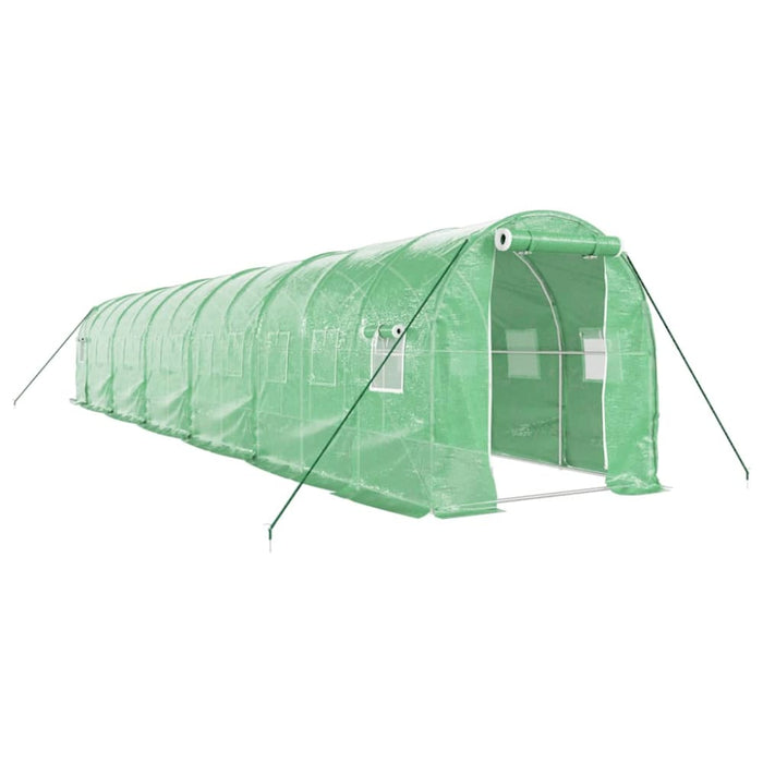 Greenhouse With Steel Frame Green 24 M² 12x2x2 m Tonnbxo