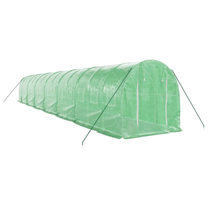 Greenhouse With Steel Frame Green 28 M² 14x2x2 m Tonnbxx